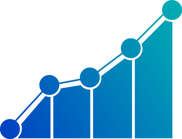 销售条形图图标为蓝色和绿色图片下载