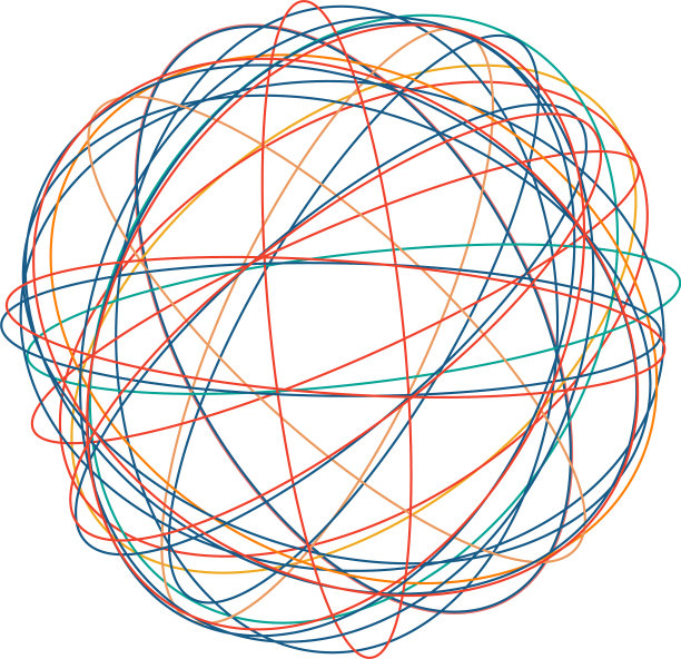 缠结的圆形线索彩色复杂的纹理图片下载