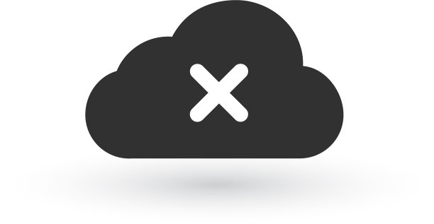 图标云图标与十字或删除标志图片下载