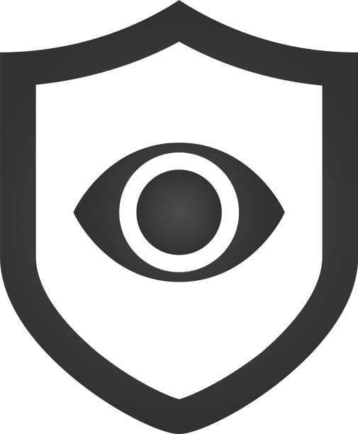 保护眼睛安全的盾牌隔离在白色图片下载