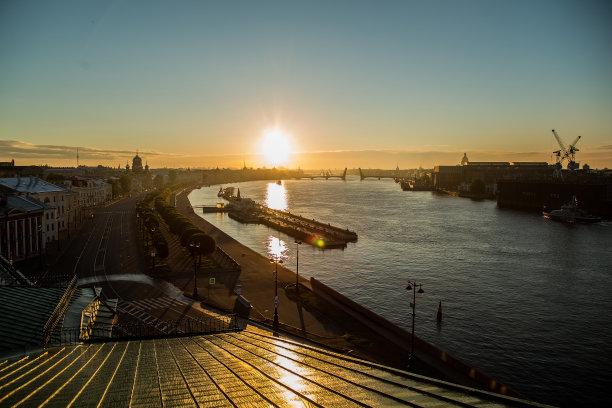 风景照片从圣彼得堡海军日的高度。图片下载