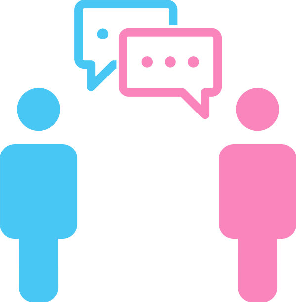 简单的剪影两人跟两人聊天图片下载