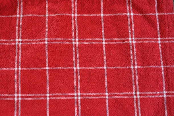白色细胞内的红色织物。红色格子织物纹理图片下载