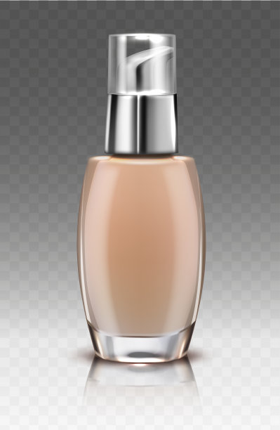 瓶子为视觉设计的乳霜。矢量插图上透明的背景。图片下载