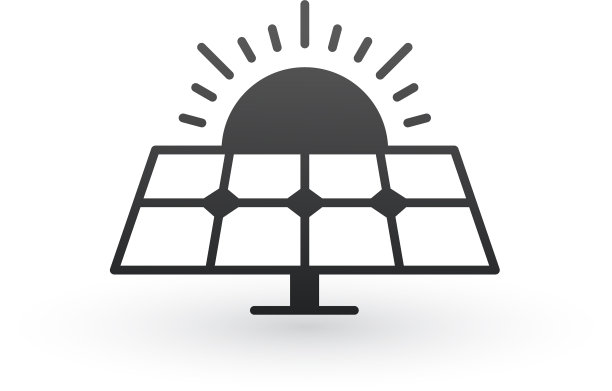 太阳能电池板和太阳生态概念图片下载