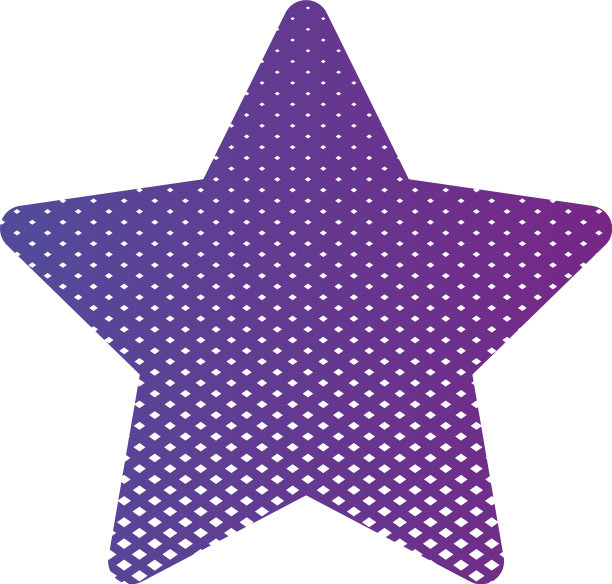 紫色抽象星与半色调效果点图片下载