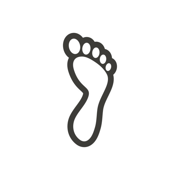 脚掌图标设计矢量孤立图片下载
