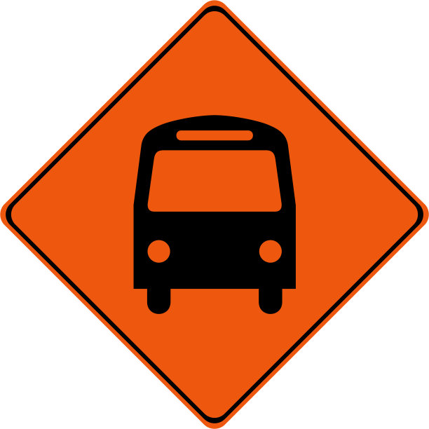 带有总线符号的警告标志图片下载