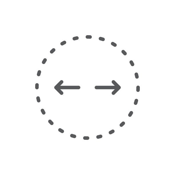 圆形直径矢量图标符号，教育概念，白色背景图片下载