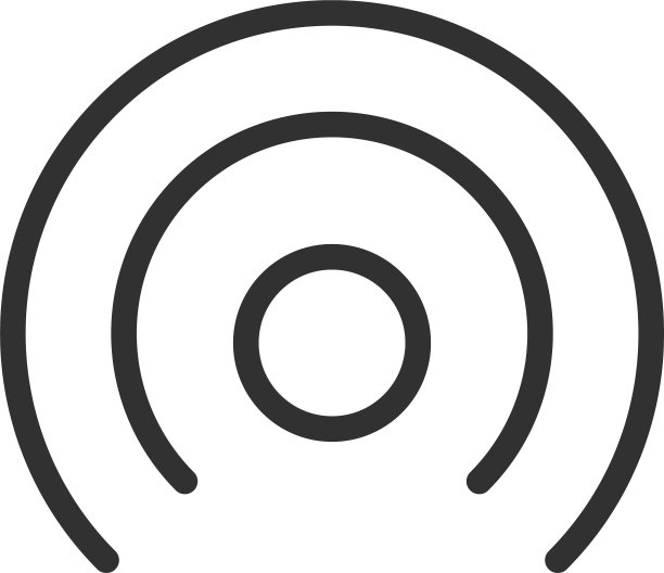 无线电网络圆形logo设计图片下载