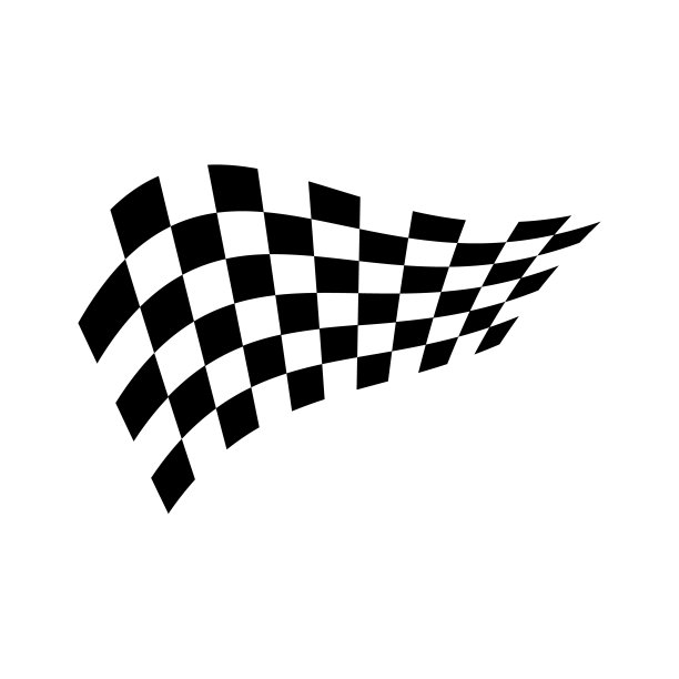 竞赛旗帜图标矢量插图图片下载