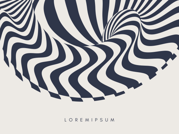 黑色和白色抽象条纹背景。光的艺术。3 d矢量插图。图片下载