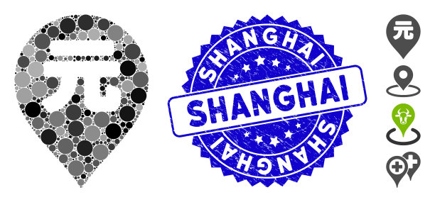 马赛克元人民币标志与刮花图片下载