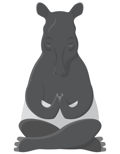 貘做瑜伽。图片下载