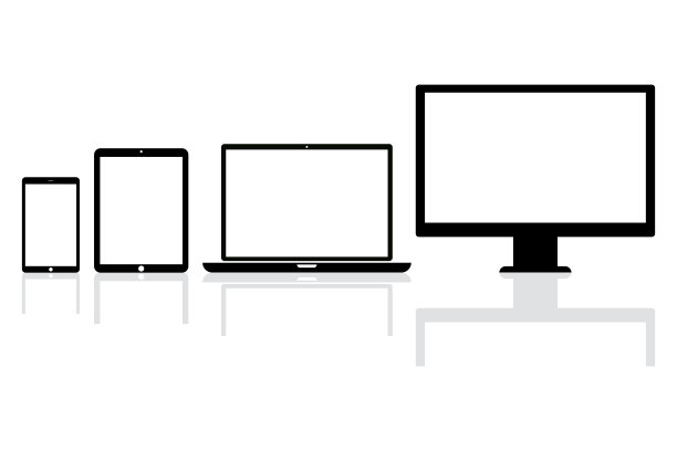 一个领先公司的全套设备在白色的背景反射。美国公司技术的真实写照。矢量插图。股票的照片。图片下载