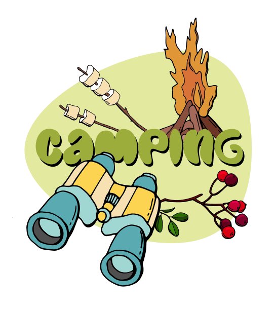 露营会徽。图片下载