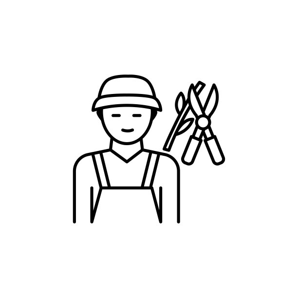 修剪剪线插图图标上的白色背景图片下载