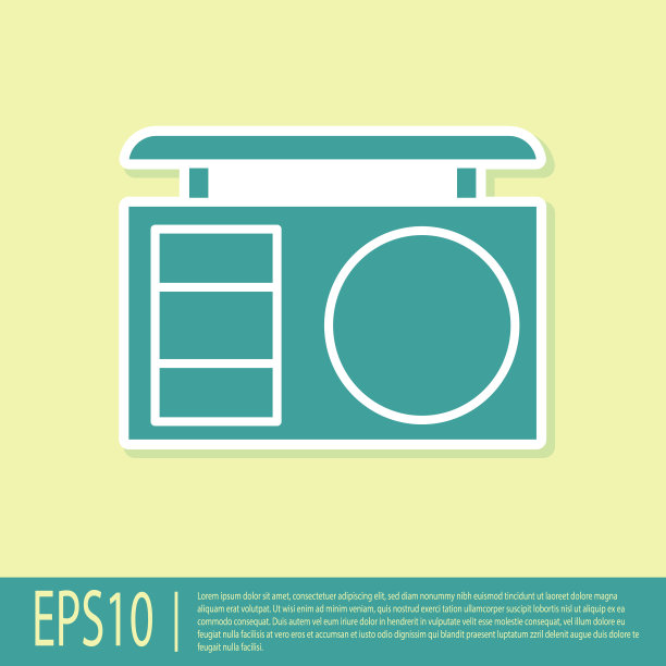 绿色眼影调色板刷图标孤立图片下载