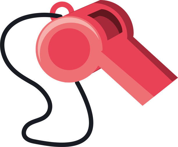 孤立运动红色哨子设计图片下载