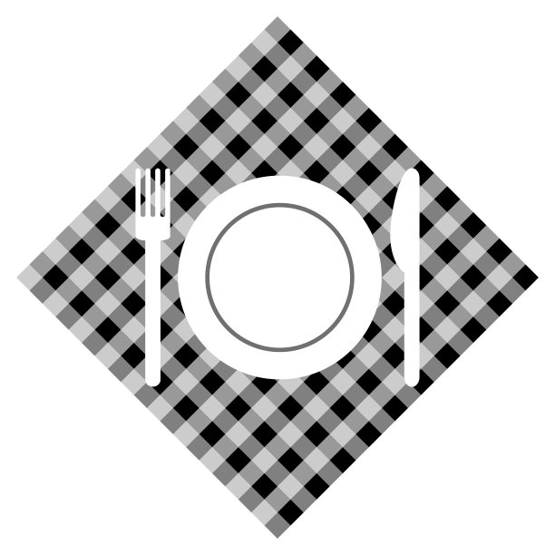 刀和叉格子布图片下载