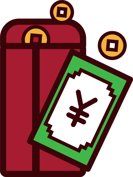 中国新年钱包和硬币图片下载