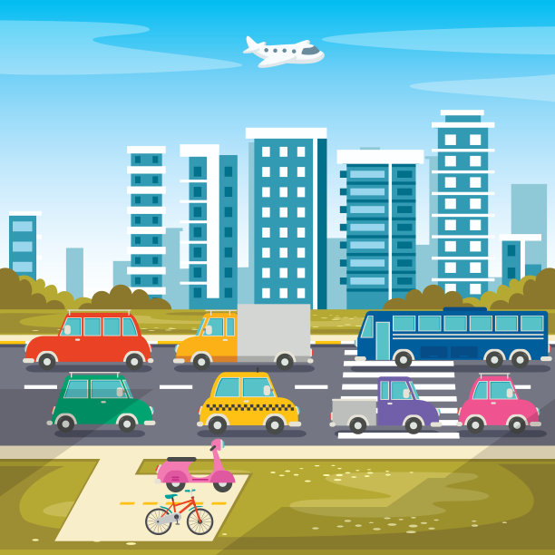 各种卡通车辆的集合图片下载