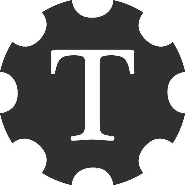 齿轮模板logo中的抽象符号字母t图片下载