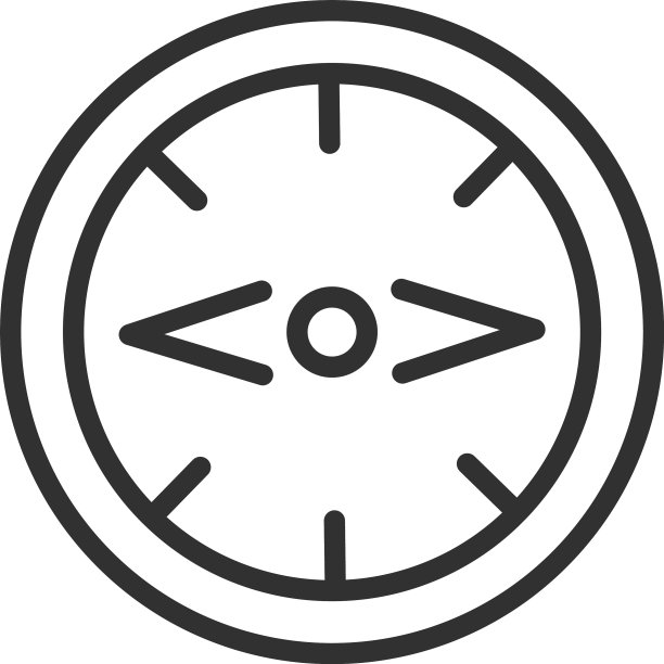 带有纤细轮廓的指南针线性图标符号图片下载