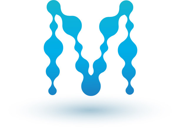 水分子首字母m标志设计图片下载