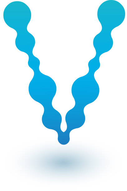 水分子首字母v标志设计图片下载
