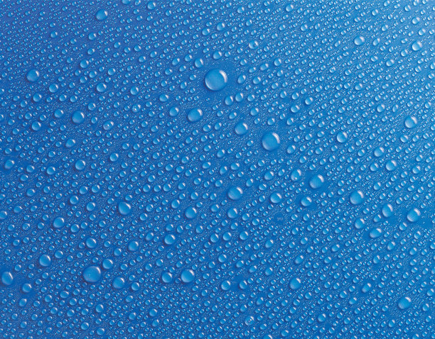 水气泡在蓝色渐变背景图片下载