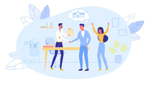 握手房地产经纪人和新主人房地产图片下载