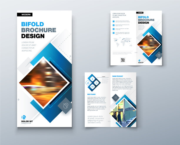 双折宣传册设计与方形图片下载