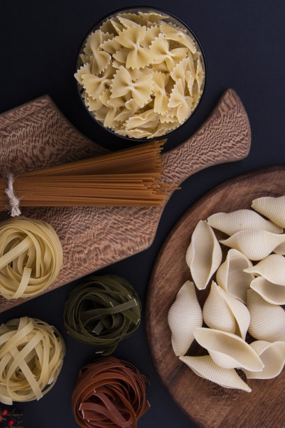 贝壳面、蝴蝶面和细面图片下载
