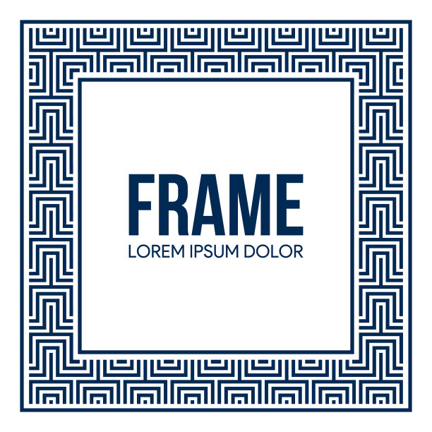 框架或边框的抽象几何图案图片下载