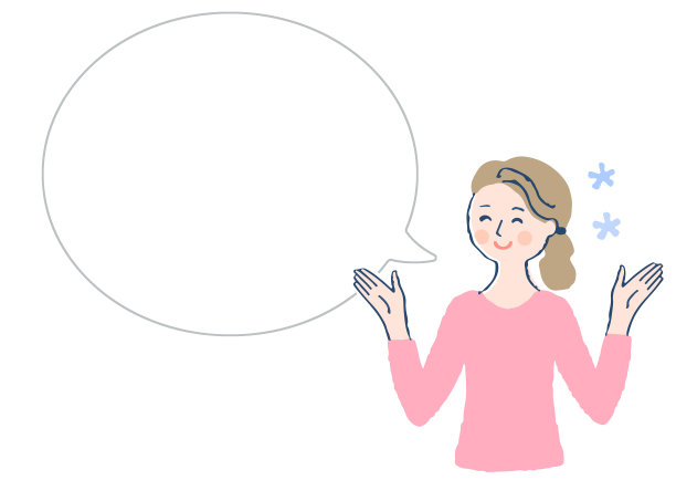 微笑的女人和讲话泡泡图片下载