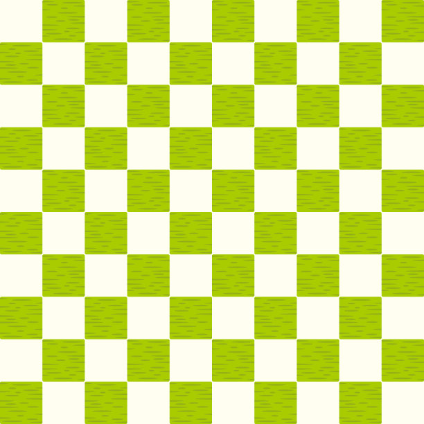 日本可爱的绿色方格矢量无缝模式图片下载