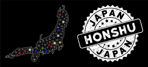 本州岛地图用明晃晃网网图片下载