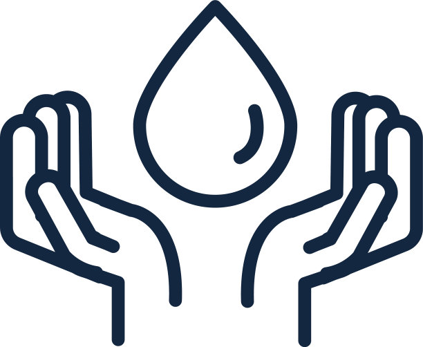 用手呵护水的生态环境标志图片下载