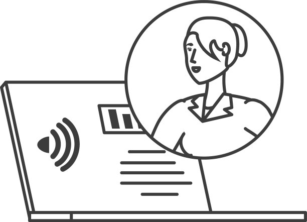 有笔记本电脑的可爱年轻女人图片下载