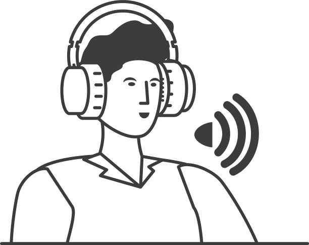 有耳机技术的年轻人图片下载