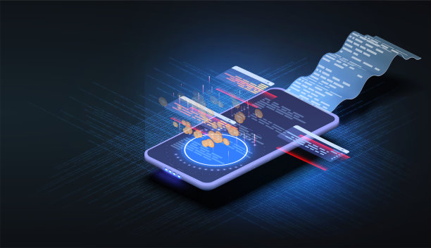 打印账单收据，支付账单和金融银行支票，转账，网上银行，预算会计，电子账单，电话与纸质收据等计量技术。发票账单。向量图片下载