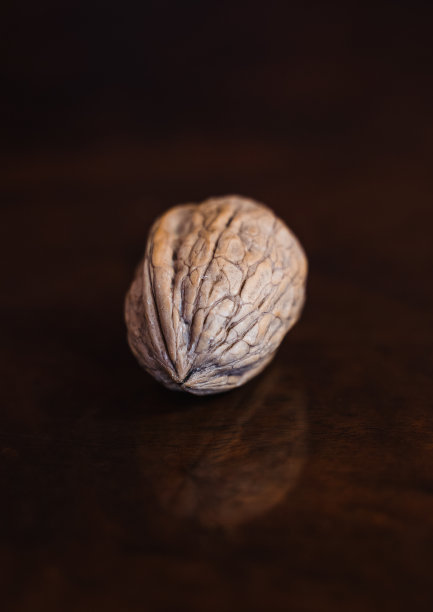 胡桃木反光表面的垂直照片图片下载