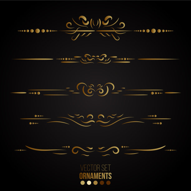 黄金规则线和饰品系列图片下载