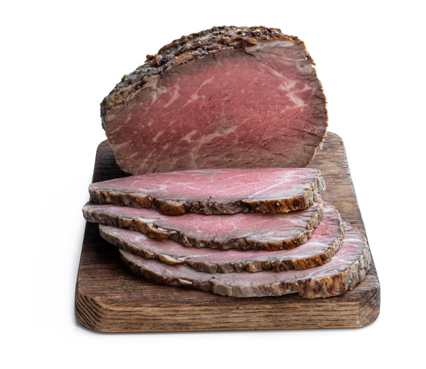 烤牛肉孤立在白色背景图片下载