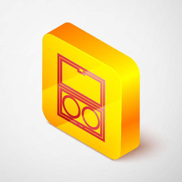 等距线化妆粉与镜子图标图片下载