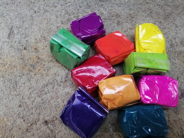 套彩色粉包多色图片下载