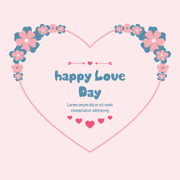 浪漫而美丽的花环框架图片下载