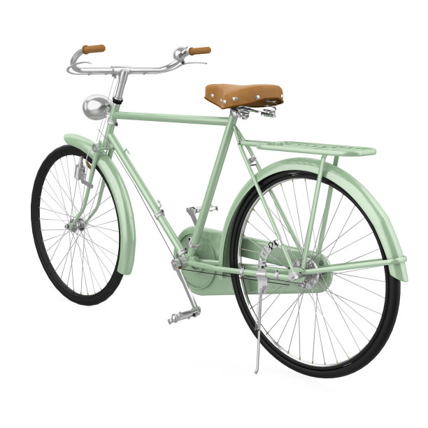 古董自行车孤立图片下载