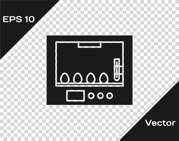 灰色孵卵器图标隔离上图片下载